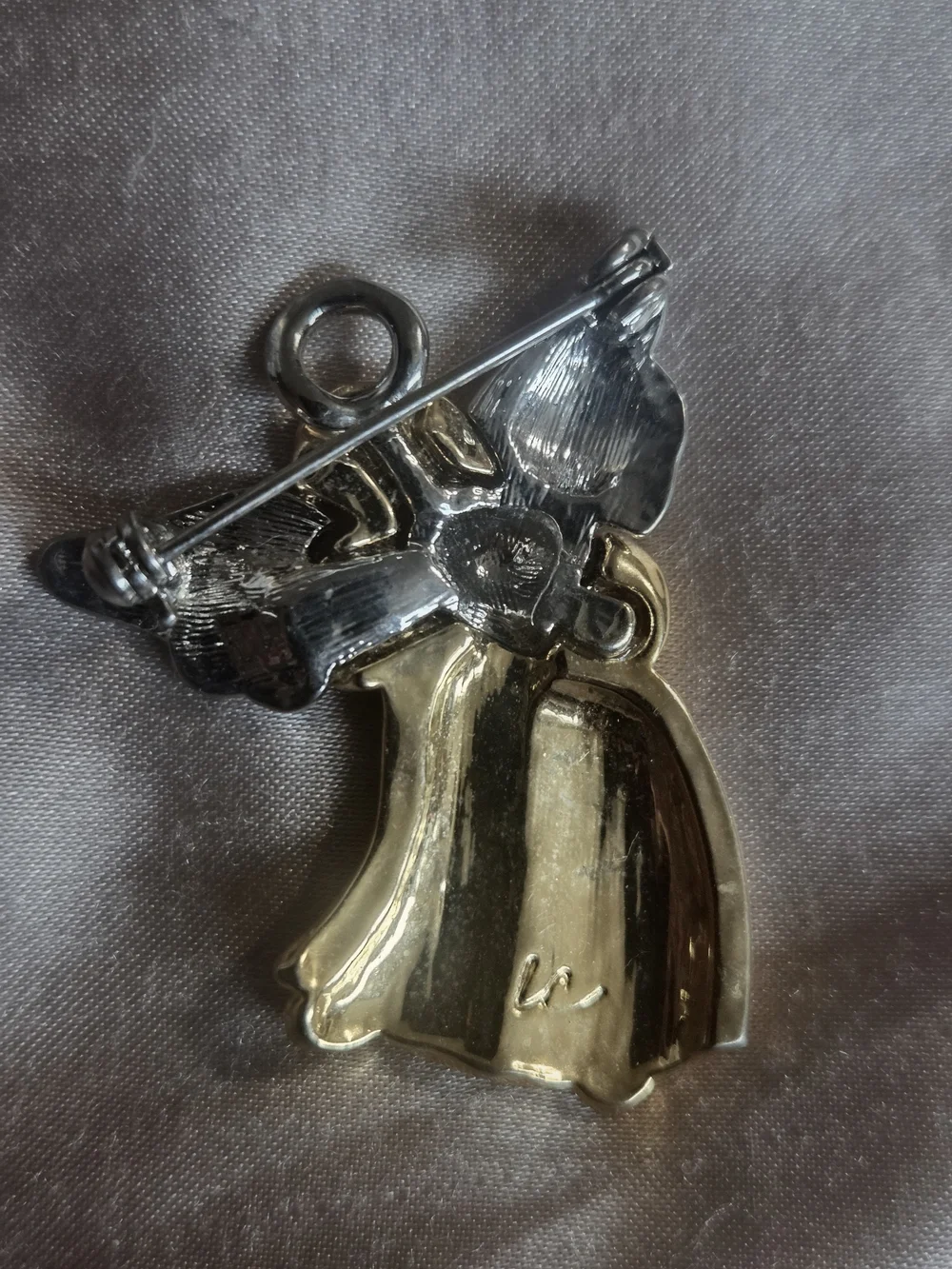 Vintage Bow, Angel and Tulip Brooch With A Butterfly Hair Clip Lot Of 4